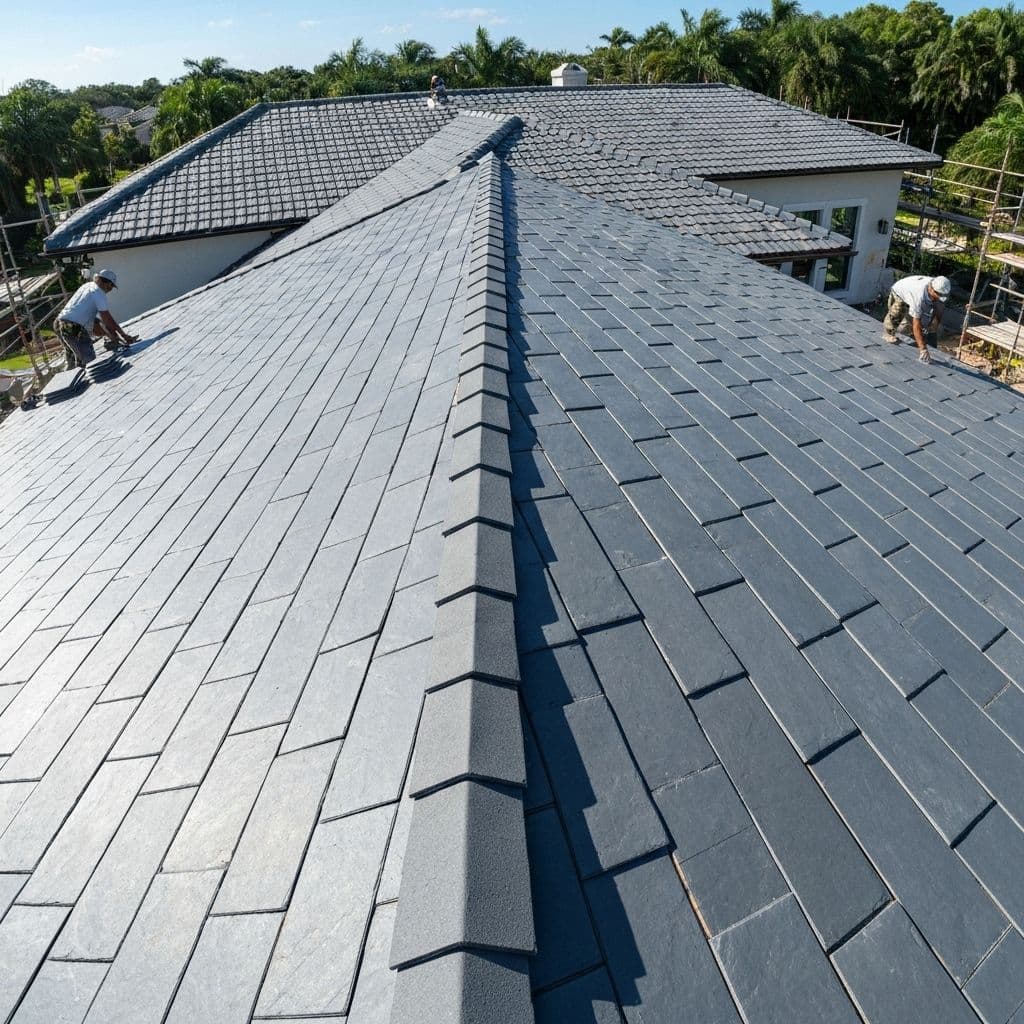 Tile roof installation in Naples