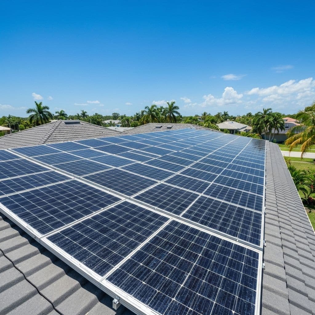 Residential solar array in Cape Coral